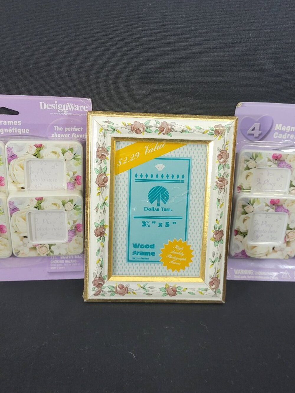 Vintage Wedding Bridal Floral Photo Frames Lot 9 DesignWare Magnetic NOS